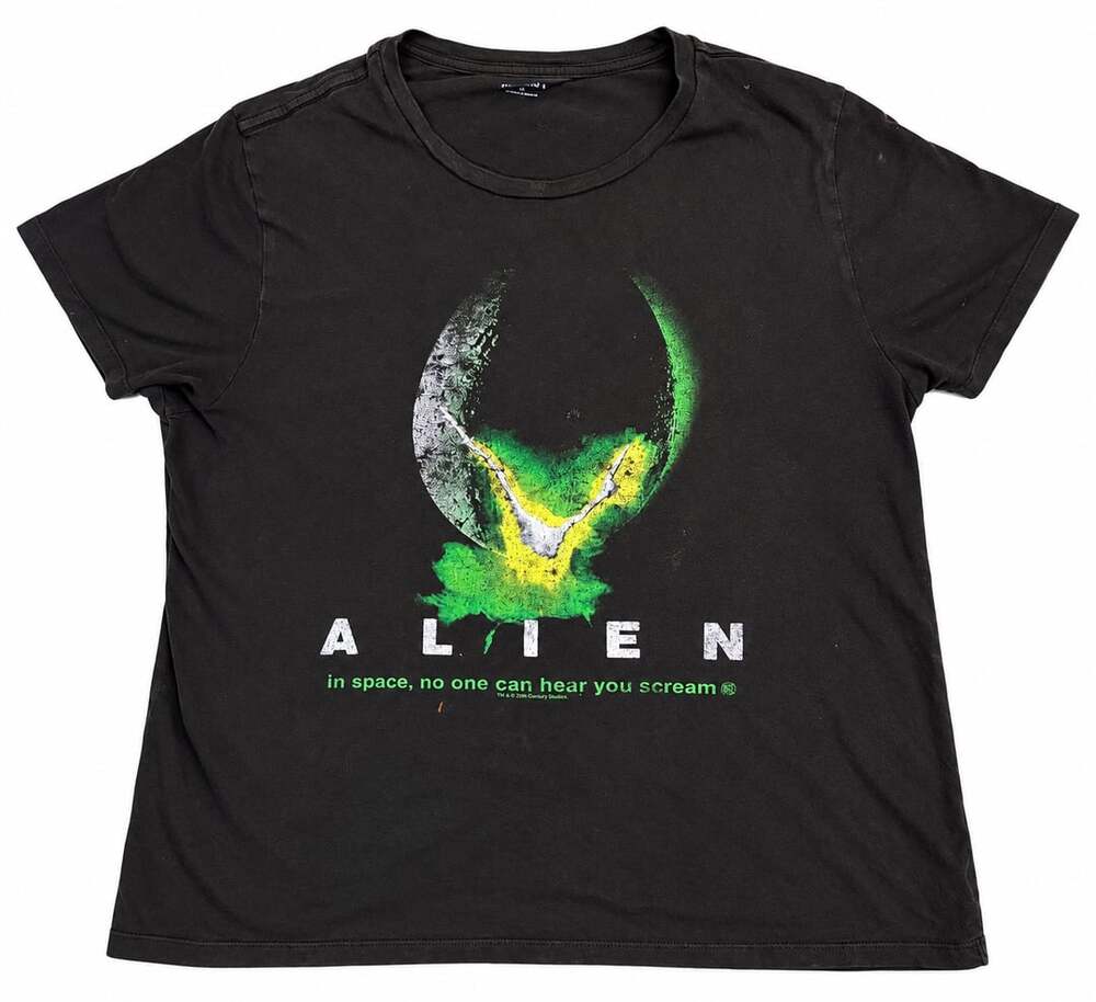 Old Navy Alien Graphic T-Shirt Size XL Black Movie Horror Sci-Fi